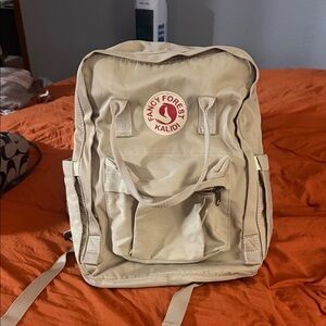 Beige Canvas Men's/ women’s Backpack